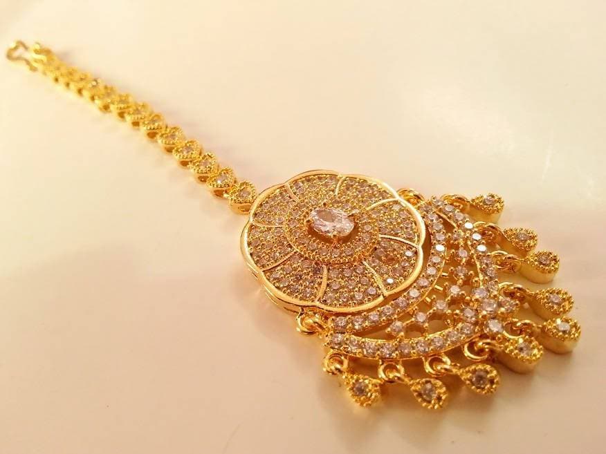 AD Bridal Stones Maang Tikka | Grocsy