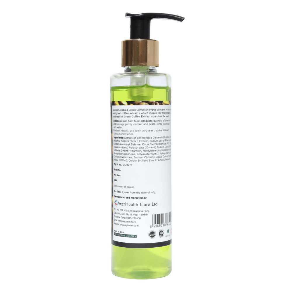 Ayuveer Jojoba & Green Coffee Shampoo | Grocsy