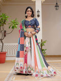 Teeya Creation Multi Colour Creap Silk Navratry Special Lehenga Choli | Grocsy