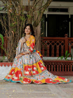 Teeya Creation Multi Colour Creap Silk Navratry Special Lehenga Choli | Grocsy