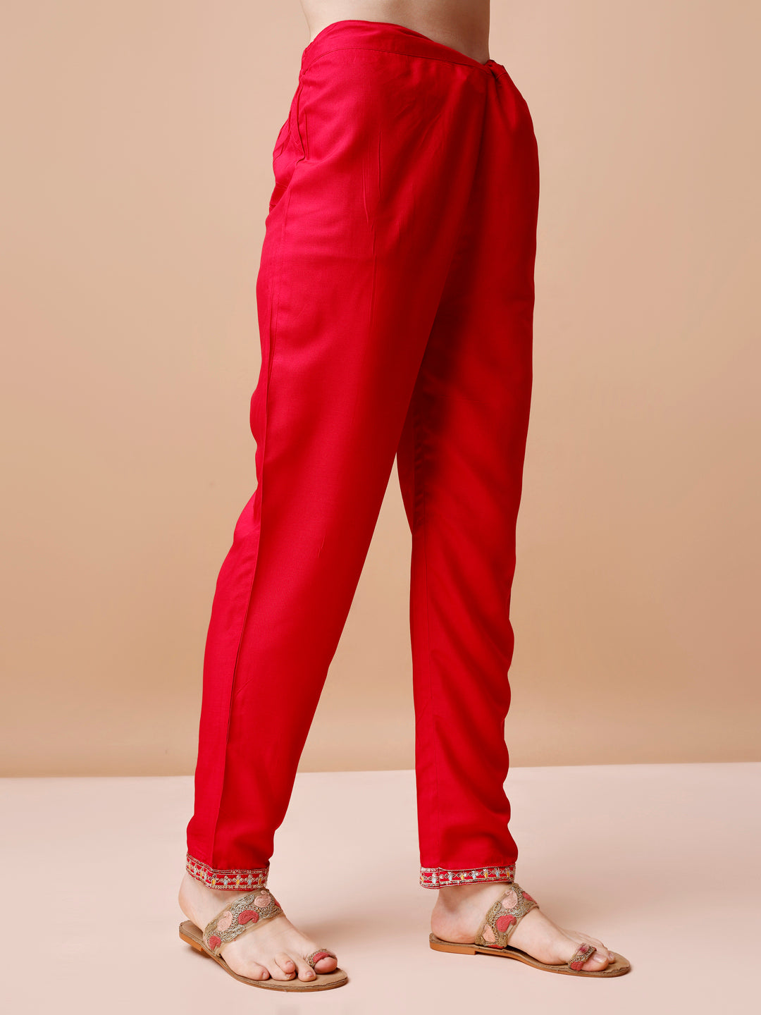 Alia Cut Embroidered Kurta With Pant & Dupatta, Multicolor - Hiral Fashion | Grocsy