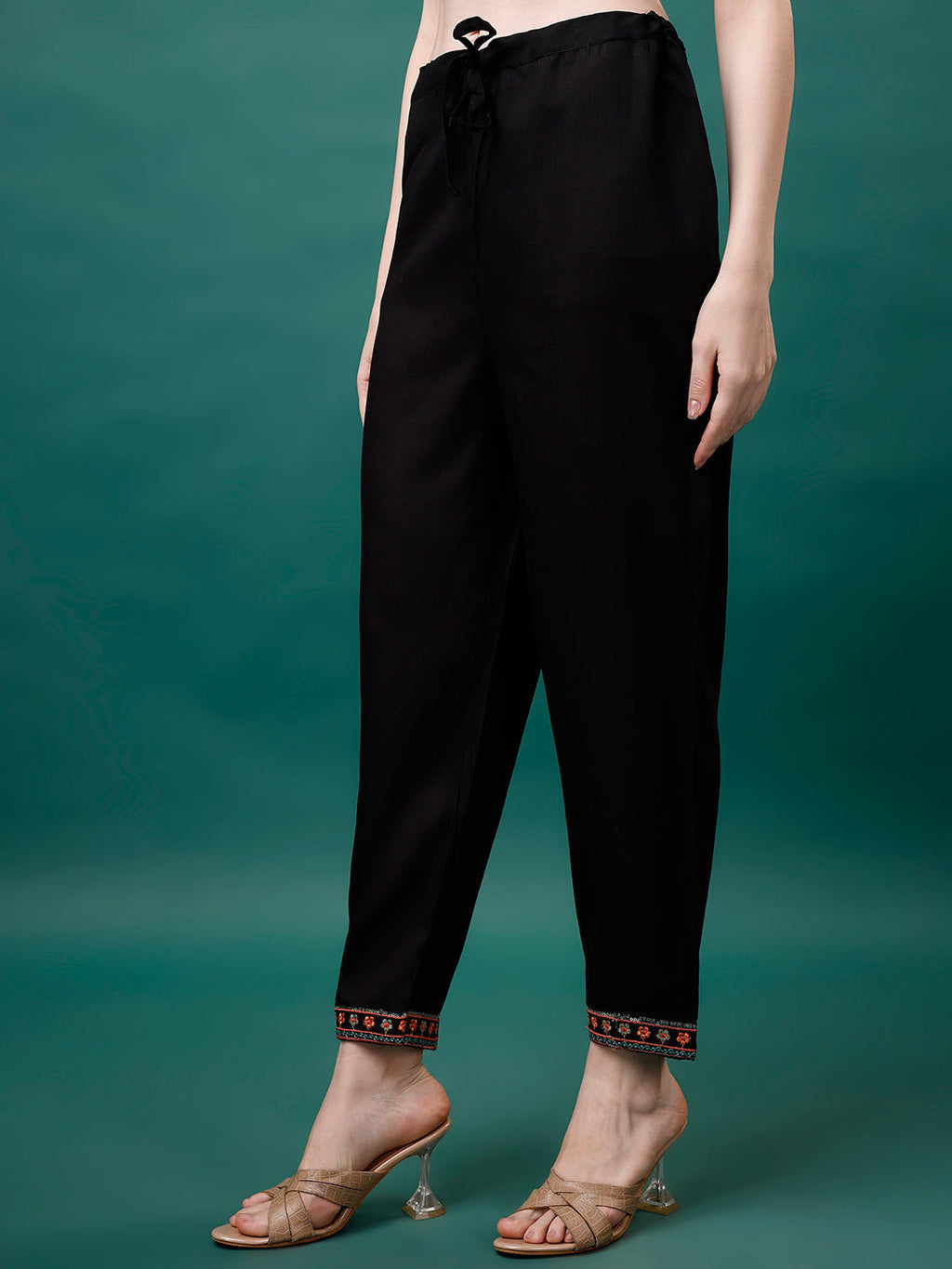 Alia Cut Embroidered Kurta With Pant & Printed Dupatta, Multicolor - Hiral Fashion | Grocsy