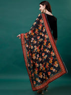 Alia Cut Embroidered Kurta With Pant & Printed Dupatta, Multicolor - Hiral Fashion | Grocsy