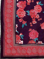 Alia Cut Embroidered Kurta With Pant & Printed Dupatta, Multicolor - Hiral Fashion | Grocsy