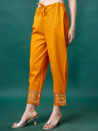 Embroidered Kurta With Pant & Embroidered Printed Dupatta, Multicolor - Hiral Fashion | Grocsy