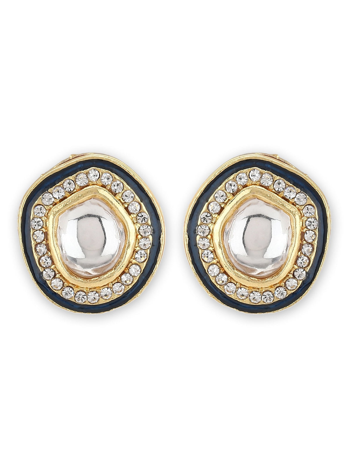 Blue Oval Drop Earrings - Ruby Raang