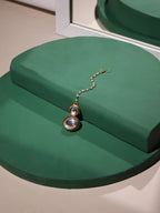 Gold-Polished White Kundan Studded Beaded Maang Tikka - Ruby Raang | Grocsy