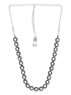 Black Brass Rhodium-Plated Necklace - Ruby Raang | Grocsy