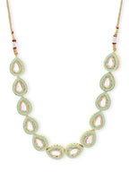 Green Brass Gold-Polished Necklace - Ruby Raang | Grocsy