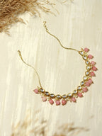 Gold-Toned Pink Gold-Polished Handcrafted Necklace - Ruby Raang | Grocsy