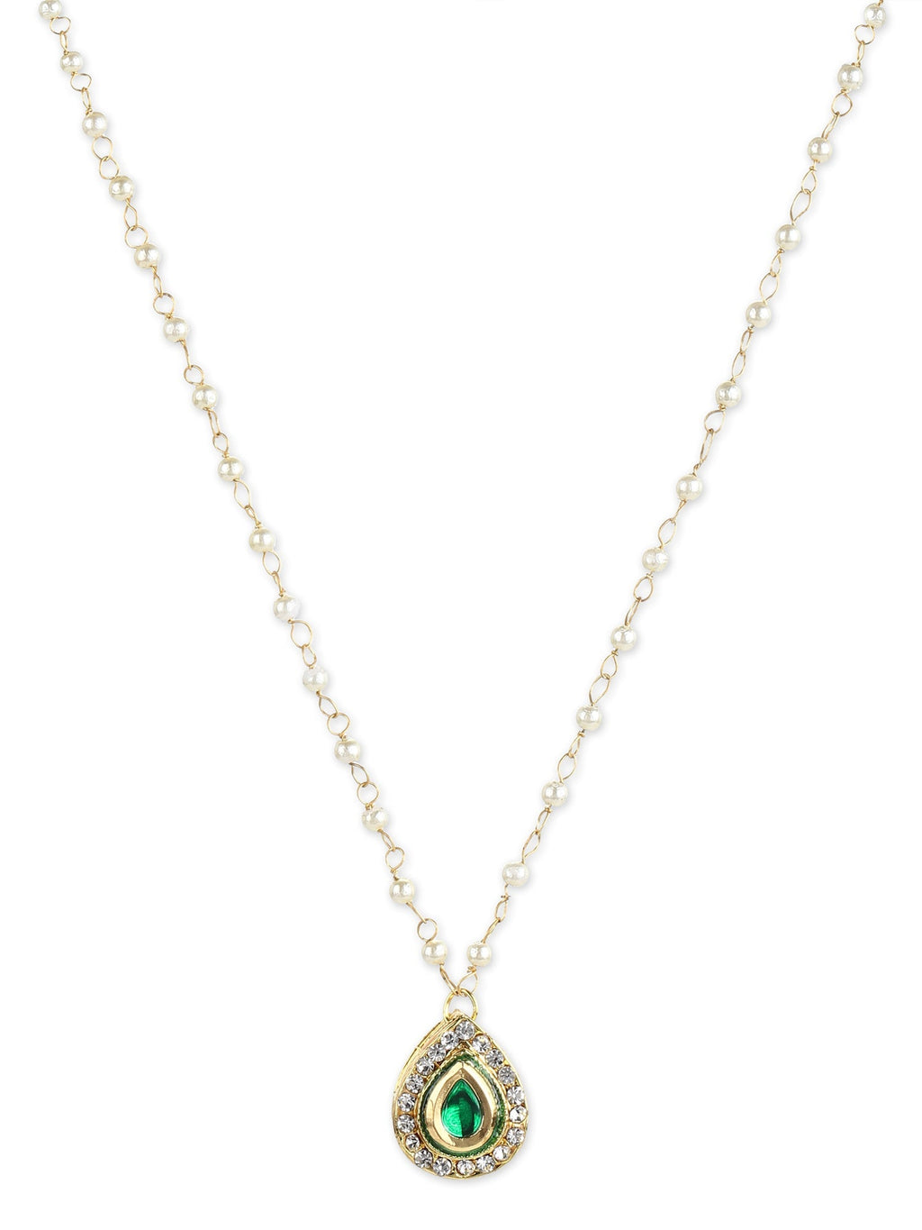 Gold-Polished White Brass Necklace - Ruby Raang | Grocsy