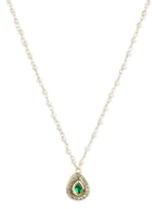 Gold-Polished White Brass Necklace - Ruby Raang | Grocsy
