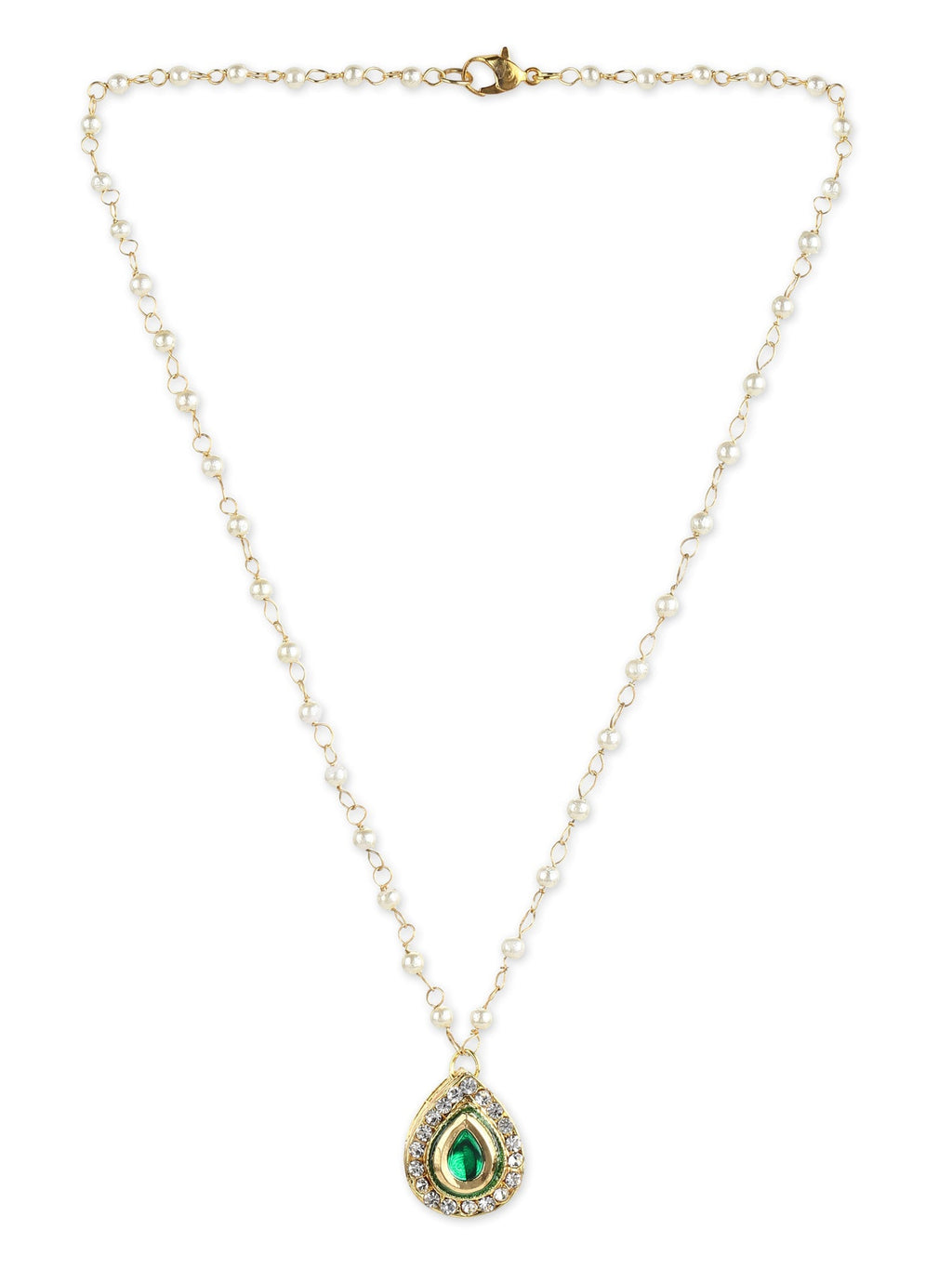 Gold-Polished White Brass Necklace - Ruby Raang | Grocsy