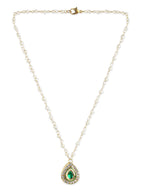 Gold-Polished White Brass Necklace - Ruby Raang | Grocsy