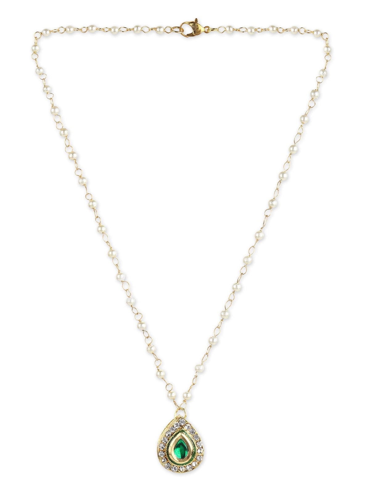 Gold-Polished White Brass Necklace - Ruby Raang | Grocsy