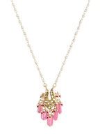 Gold-Polished Pink Brass Necklace - Ruby Raang | Grocsy