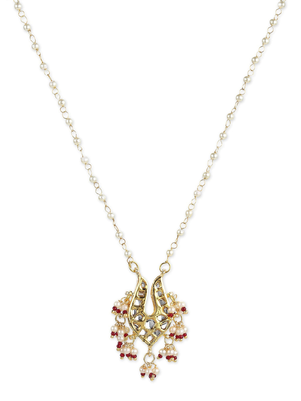 Gold-Polished Brass Necklace - Ruby Raang | Grocsy