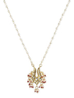 Gold-Polished Brass Necklace - Ruby Raang | Grocsy
