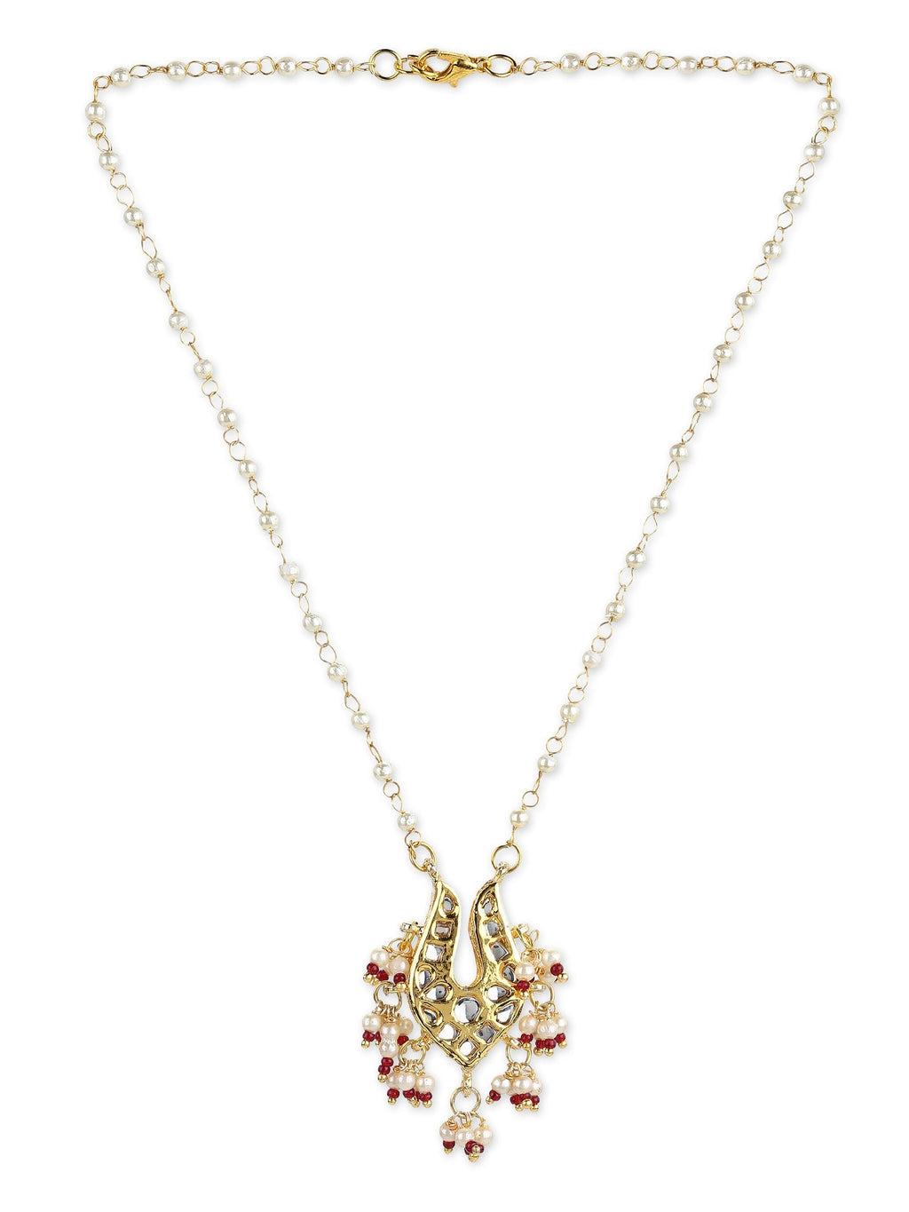 Gold-Polished Brass Necklace - Ruby Raang | Grocsy