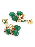 Green Contemporary Drop Earrings - Ruby Raang | Grocsy