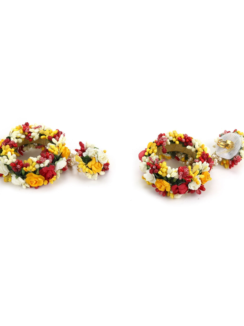 Yellow Floral Jewellery Set - Ruby Raang | Grocsy
