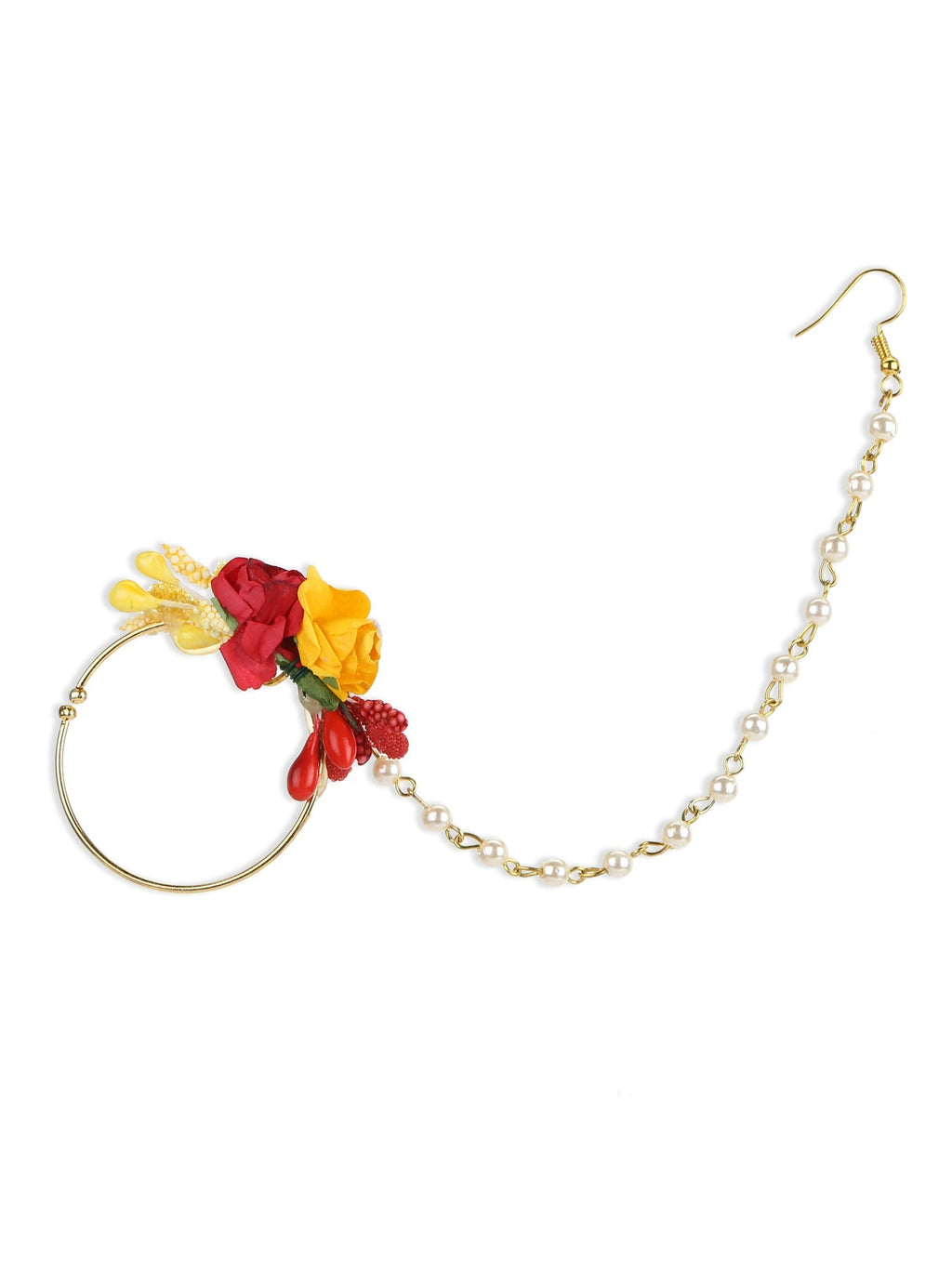 Yellow Floral Jewellery Set - Ruby Raang | Grocsy