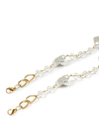 Gold Toned Embellished Mask Chain - Ruby Raang | Grocsy
