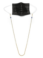 White Embellished Mask Chain - Ruby Raang | Grocsy