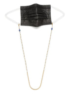 Gold-Toned Embellished Mask Chain - Ruby Raang | Grocsy