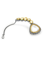 Silver-Plated Kundan Maang Tikka - Ruby Raang | Grocsy