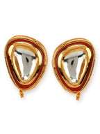 Red Circular Studs Earrings - Ruby Raang