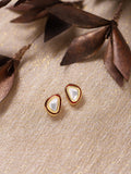 Red Circular Studs Earrings - Ruby Raang