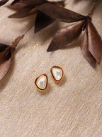 Red Circular Studs Earrings - Ruby Raang