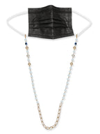 Gold-Polished Beaded Mask Chain - Ruby Raang | Grocsy