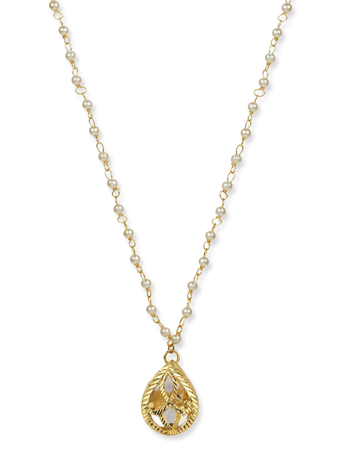 Women's Gold-Polished Chain Necklace - Ruby Raang | Grocsy
