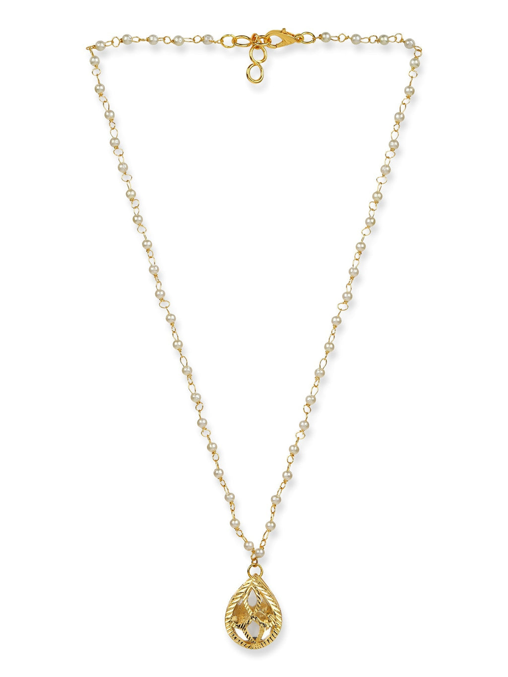 Women's Gold-Polished Chain Necklace - Ruby Raang | Grocsy