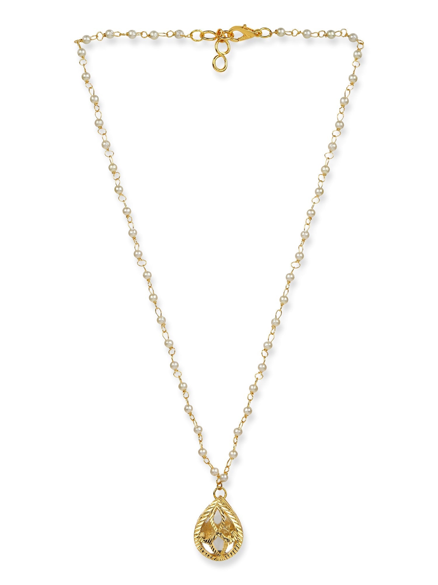 Women's Gold-Polished Chain Necklace - Ruby Raang | Grocsy