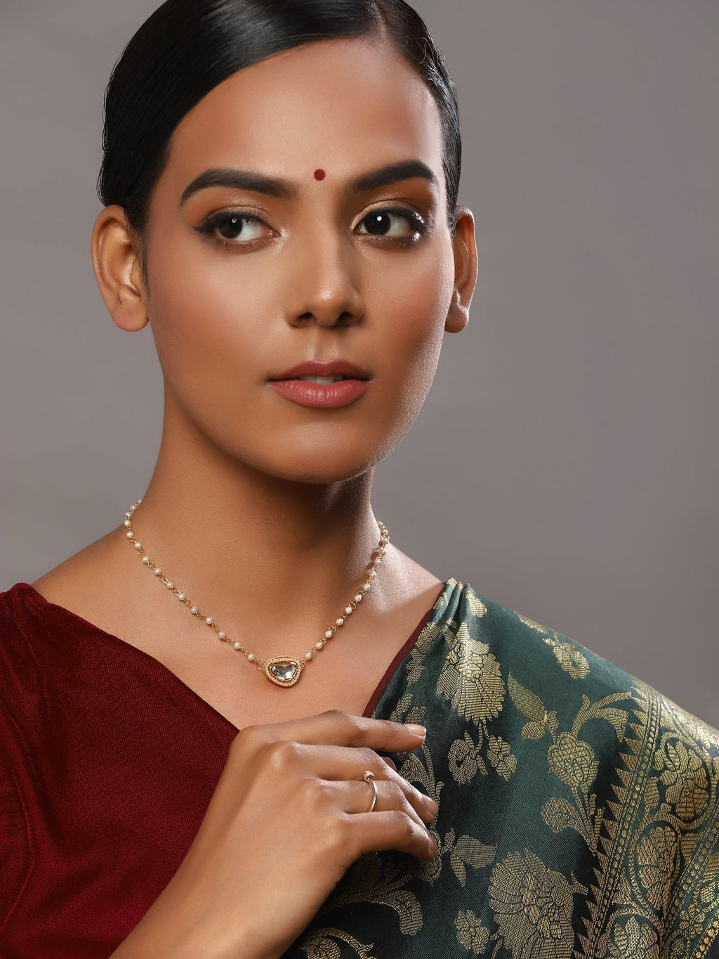 Gold-Polished White Brass Chain - Ruby Raang | Grocsy