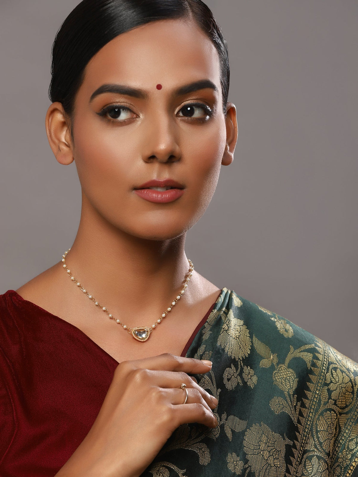 Gold-Polished White Brass Chain - Ruby Raang | Grocsy