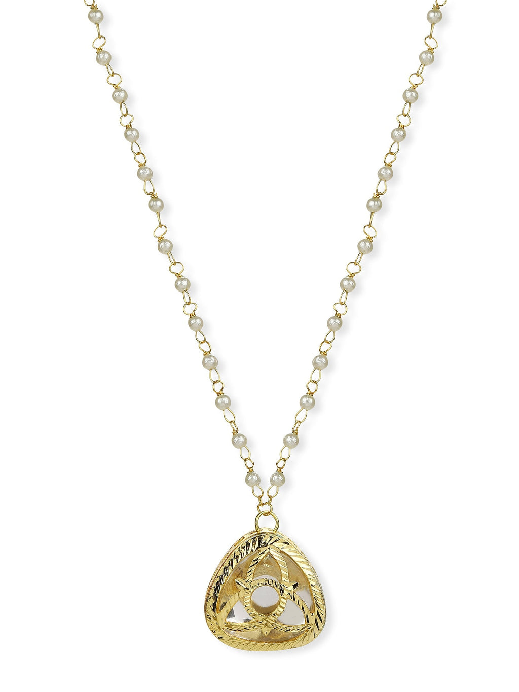 Gold-Polished White Chain - Ruby Raang | Grocsy