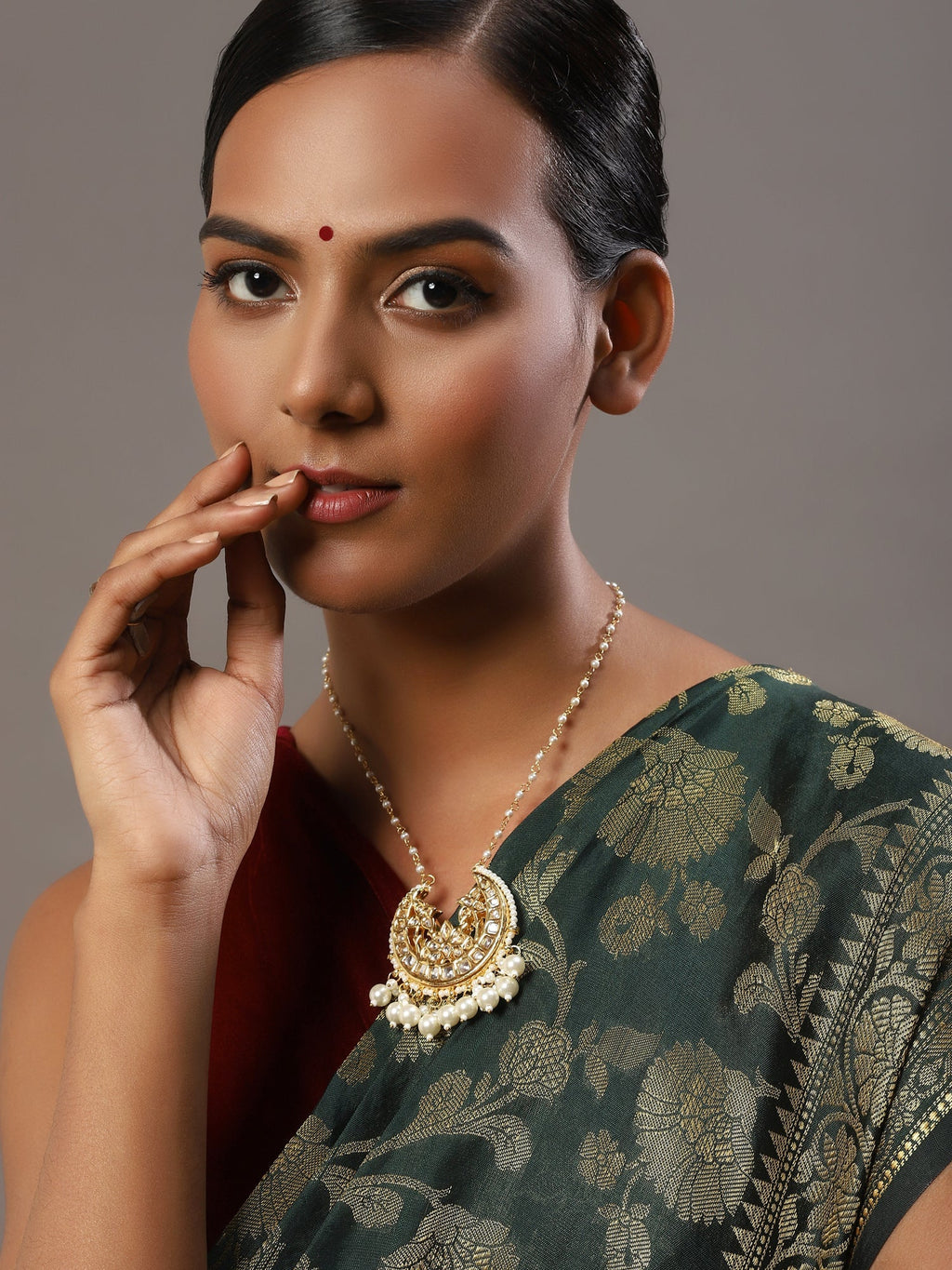 White Gold-Polished Brass Chain - Ruby Raang | Grocsy