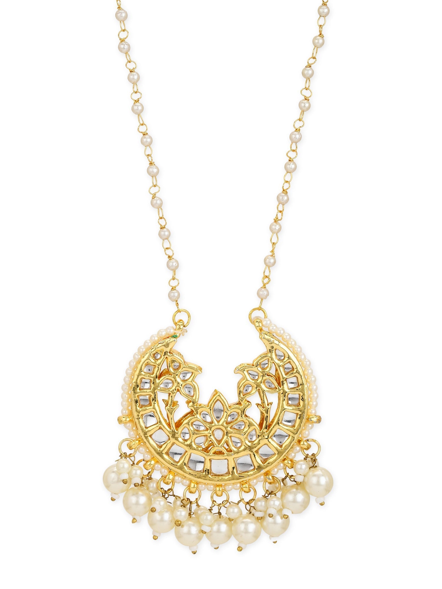 White Gold-Polished Brass Chain - Ruby Raang | Grocsy