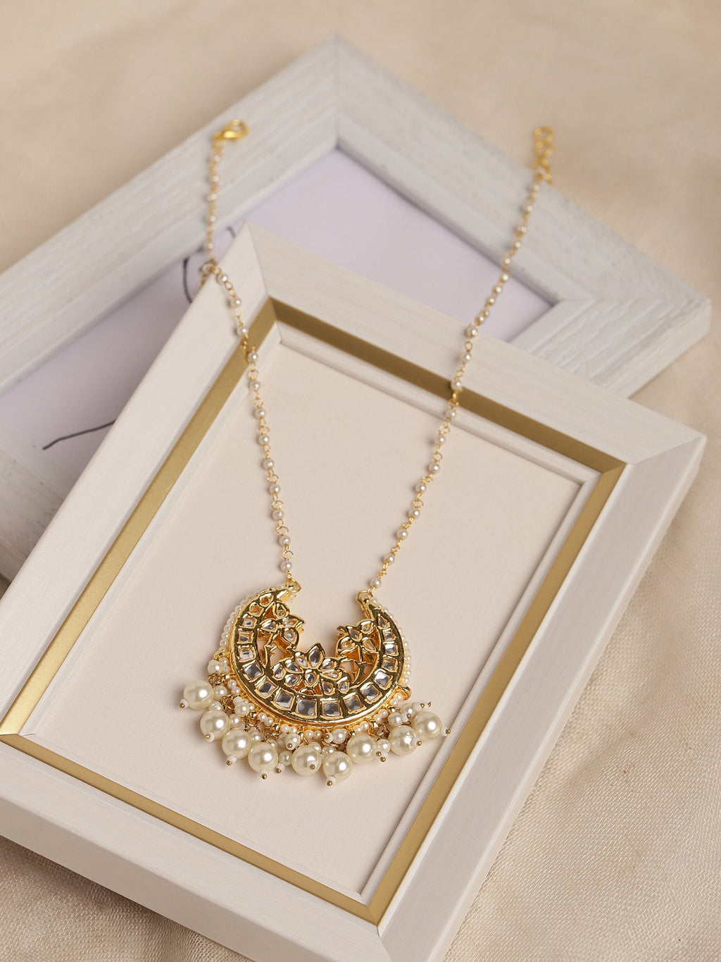 White Gold-Polished Brass Chain - Ruby Raang | Grocsy