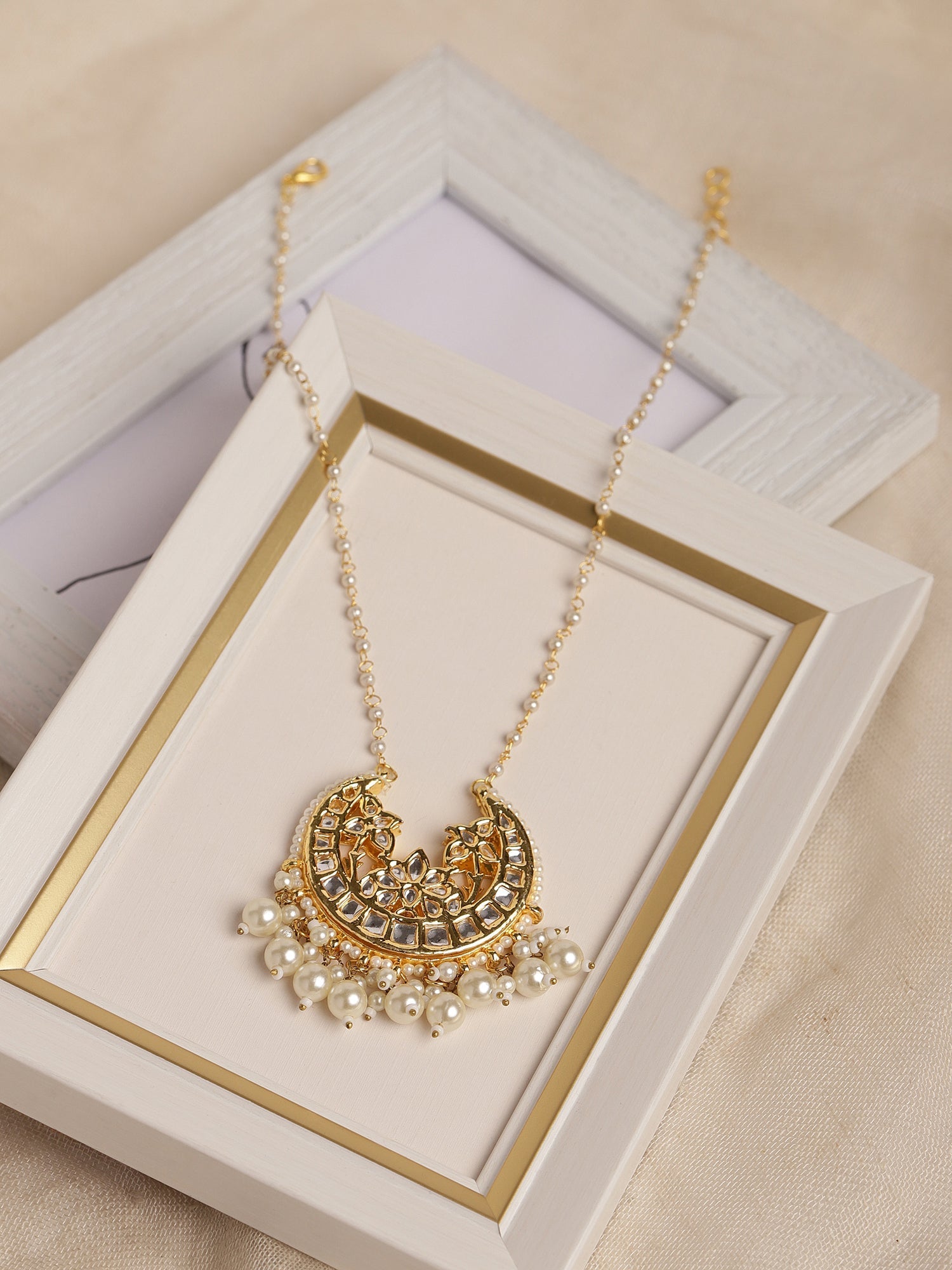 White Gold-Polished Brass Chain - Ruby Raang | Grocsy