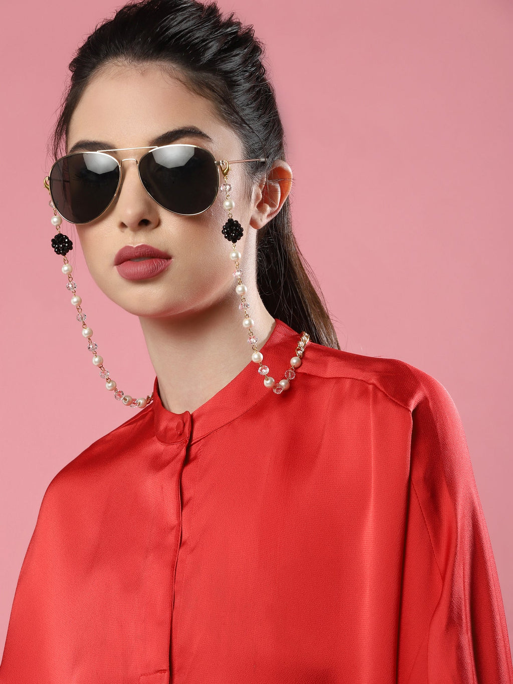 Beaded Embellished Mask Chain - Ruby Raang | Grocsy