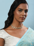 White Brass Gold-Polished Necklace - Ruby Raang | Grocsy
