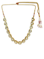 White Brass Gold-Polished Necklace - Ruby Raang | Grocsy