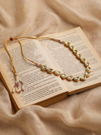 White Brass Gold-Polished Necklace - Ruby Raang | Grocsy