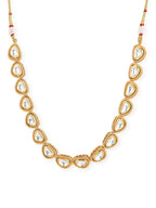 White Brass Gold-Polished Necklace - Ruby Raang | Grocsy