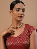Gold-Toned White Brass Gold-Polished Handcrafted Necklace - Ruby Raang | Grocsy
